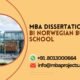 MBA dissertation help BI Norwegian Business School.mbaprojects.net.in