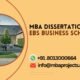 MBA dissertation help EBS Business School.mbaprojects.net.in