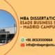 MBA dissertation help ESADE Business School - Madrid Campus.mbaprojects.net.in