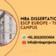 MBA dissertation help ESCP Europe - Torino Campus.mbaprojects.net.in