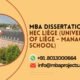 MBA dissertation help HEC Liège (Univeristy of Liège - Management School).mbaprojects.net.in