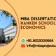 MBA dissertation help Hanken School of Economics.mbaprojects.net.in