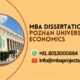 MBA dissertation help Poznan University of Economics.mbaprojects.net.in