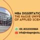 MBA dissertation help The Hague University of Applied Sciences.mbaprojects.net.in