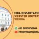 MBA dissertation help Webster University Vienna.mbaprojects.net.in