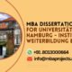 MBA dissertation help for Universität Hamburg - Institut für Weiterbildung e.V.mbaprojects.net.in