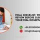 Final Checklist: What to Review Before Submitting Your MBA Dissertation.mbaprojects.net.in