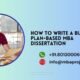 How to Write a Business Plan-Based MBA Dissertation