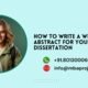 How to Write a Winning Abstract for Your MBA Dissertation