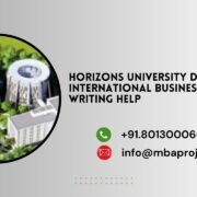 Horizons University DBA in International Business writing help