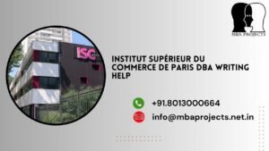 Institut supérieur du commerce de Paris DBA writing help