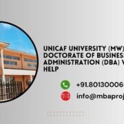 Unicaf University (MW) Doctorate of Business Administration (DBA) writing help