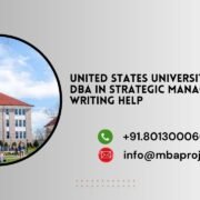 United States University (USU) DBA in Strategic Management writing help