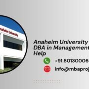 Anaheim University Online DBA in Management Writing Help