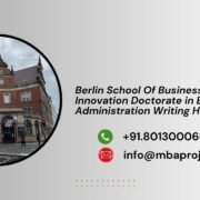 Berlin School Of Business & Innovation Doctorate in Business Administration Writing Help