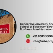 Concordia University Ann Arbor School of Education Doctor of Business Administration Writing Help