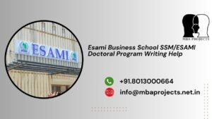 Esami Business School SSM/ESAMI Doctoral Program Writing Help