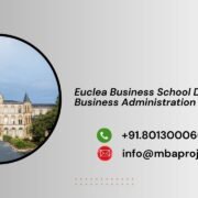 Euclea Business School Doctor of Business Administration Writing Help