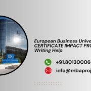 European Business University CERTIFICATE IMPACT PROGRAM Writing Help