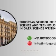 European School of Data Science and Technology DBA in Data Science Writing Help