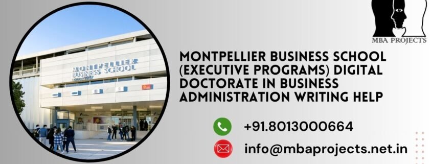 Montpellier Business School (Executive Programs) Digital Doctorate in Business Administration Writing Help