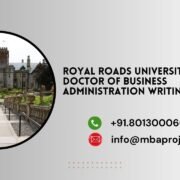 Royal Roads University Doctor of Business Administration Writing Help