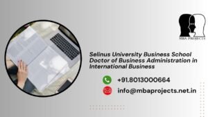 Selinus University Business School Doctor of Business Administration in International Business