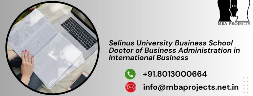 Selinus University Business School Doctor of Business Administration in International Business