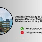 Singapore University of Social Sciences Doctor of Business Administration Writing Help