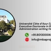 Université Côte d’Azur (UniCA) DU - Executive Doctorate in Business Administration writing Help