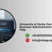 University of Derby Doctorate in Business Administration Writing Help