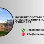 University of Otago Doctor of Business Administration Writing Help