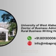 University of West Alabama Online Doctor of Business Administration in Rural Business Writing Help