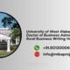 University of West Alabama Online Doctor of Business Administration in Rural Business Writing Help