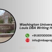 Washington University In St. Louis DBA Writing Help