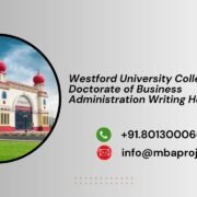 Westford University College Doctorate of Business Administration Writing Help