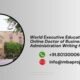 World Executive Education Institute Online Doctor of Business Administration Writing Help