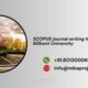 SCOPUS journal writing help in Billkent University