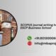 SCOPUS journal writing help in ESCP Business School
