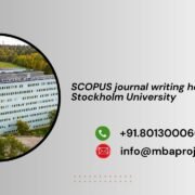 SCOPUS journal writing help in Stockholm University