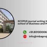 SCOPUS journal writing help in Swiss school of Business and Management