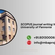 SCOPUS journal writing help in University of Pannonia