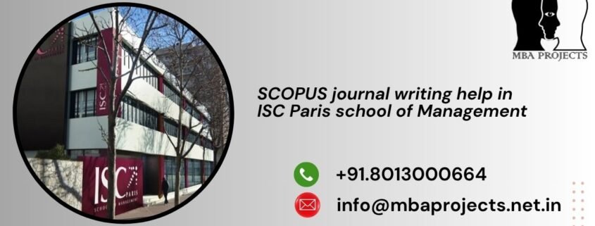 SCOPUS journal writing help in ISC Paris school of Management