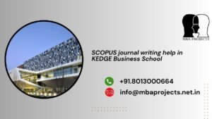 SCOPUS journal writing help in KEDGE Business School