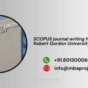 SCOPUS journal writing help in Robert Gordon University