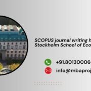SCOPUS journal writing help in Stockholm School of Economics