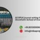 SCOPUS journal writing help in Stockholm School of Economics