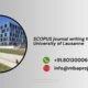 SCOPUS journal writing help in University of Lausanne