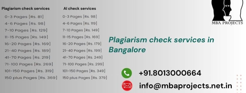 Plagiarism check services in Bangalore