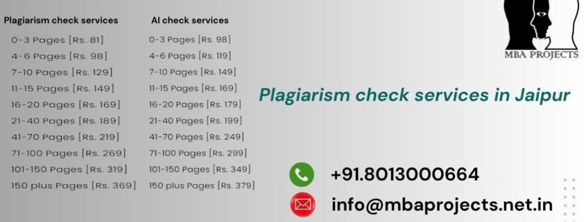 Plagiarism check services in Jaipur